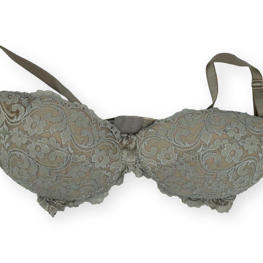 Smart & Sexy Lace Gray Demi Underwire Bra 32B